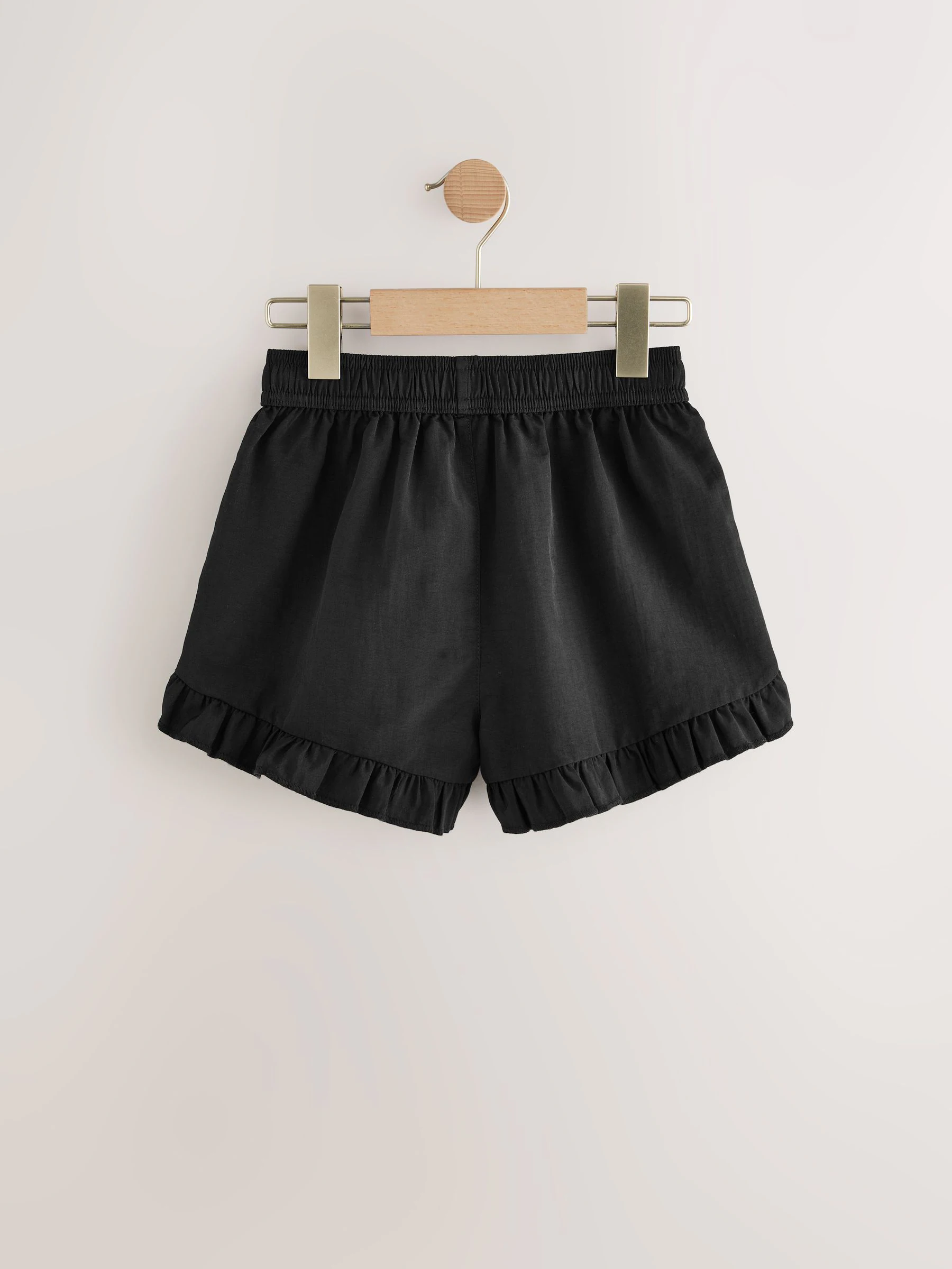 Zwart - Strandshorts met ruches (3-16jr)