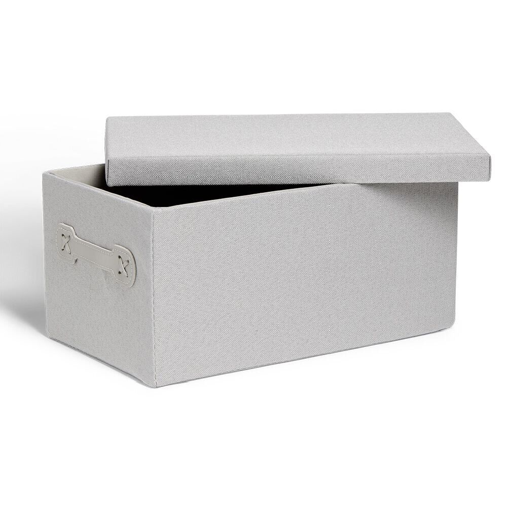 Boîte de rangement coton imprimé fleuri 36xH17x22cm