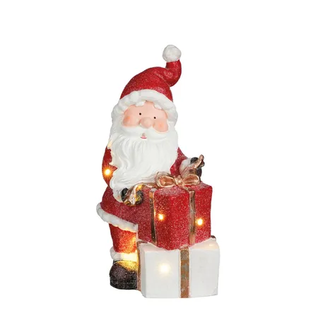 Edelman Deko Weihnachtsmann LED, rot