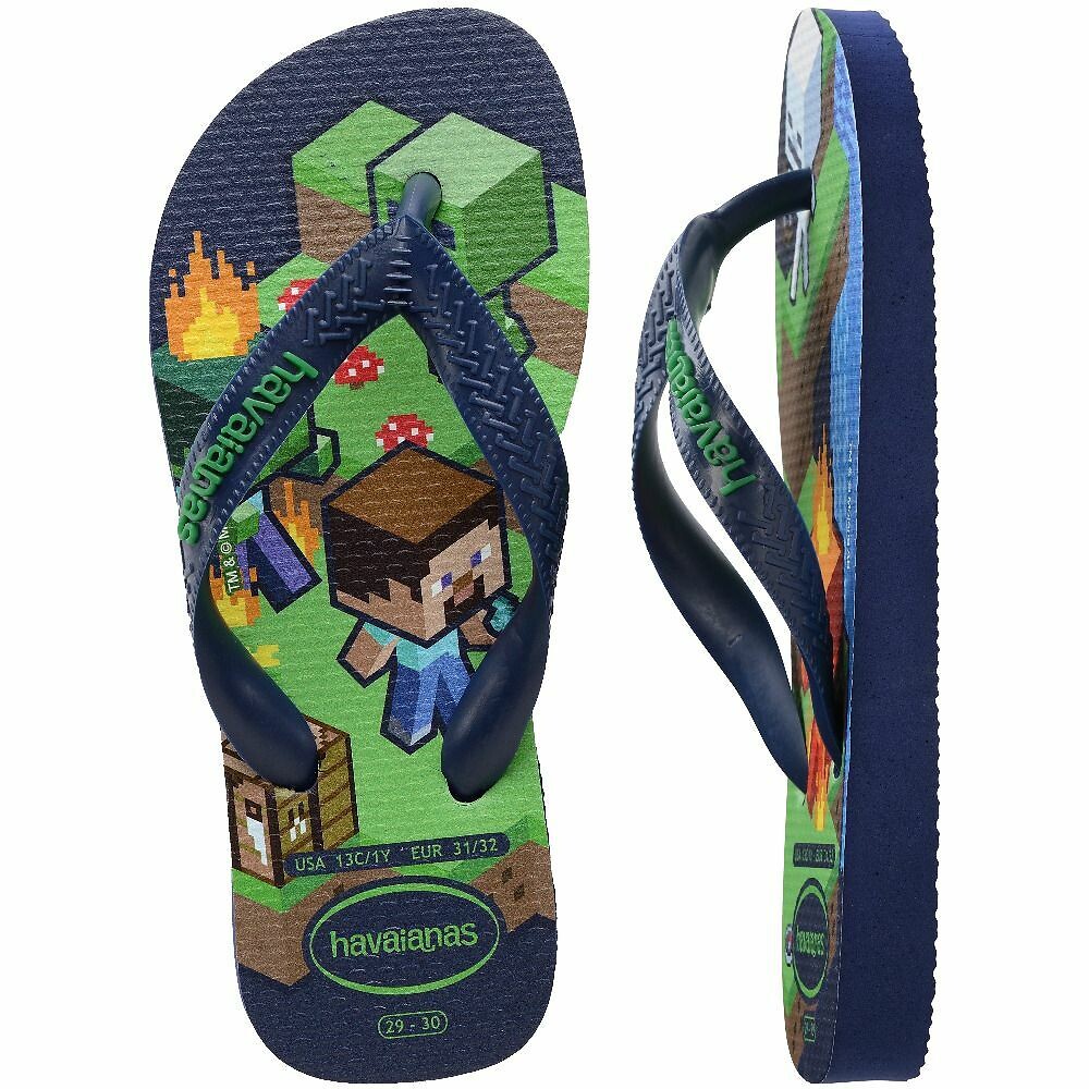 HAVAIANAS<br>Chinelas Minecraft para crianças