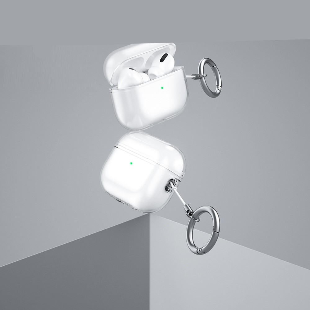 AirPods Pro 2 / AirPods Pro Gummi Schutzhülle   Scharnierring - Transparent