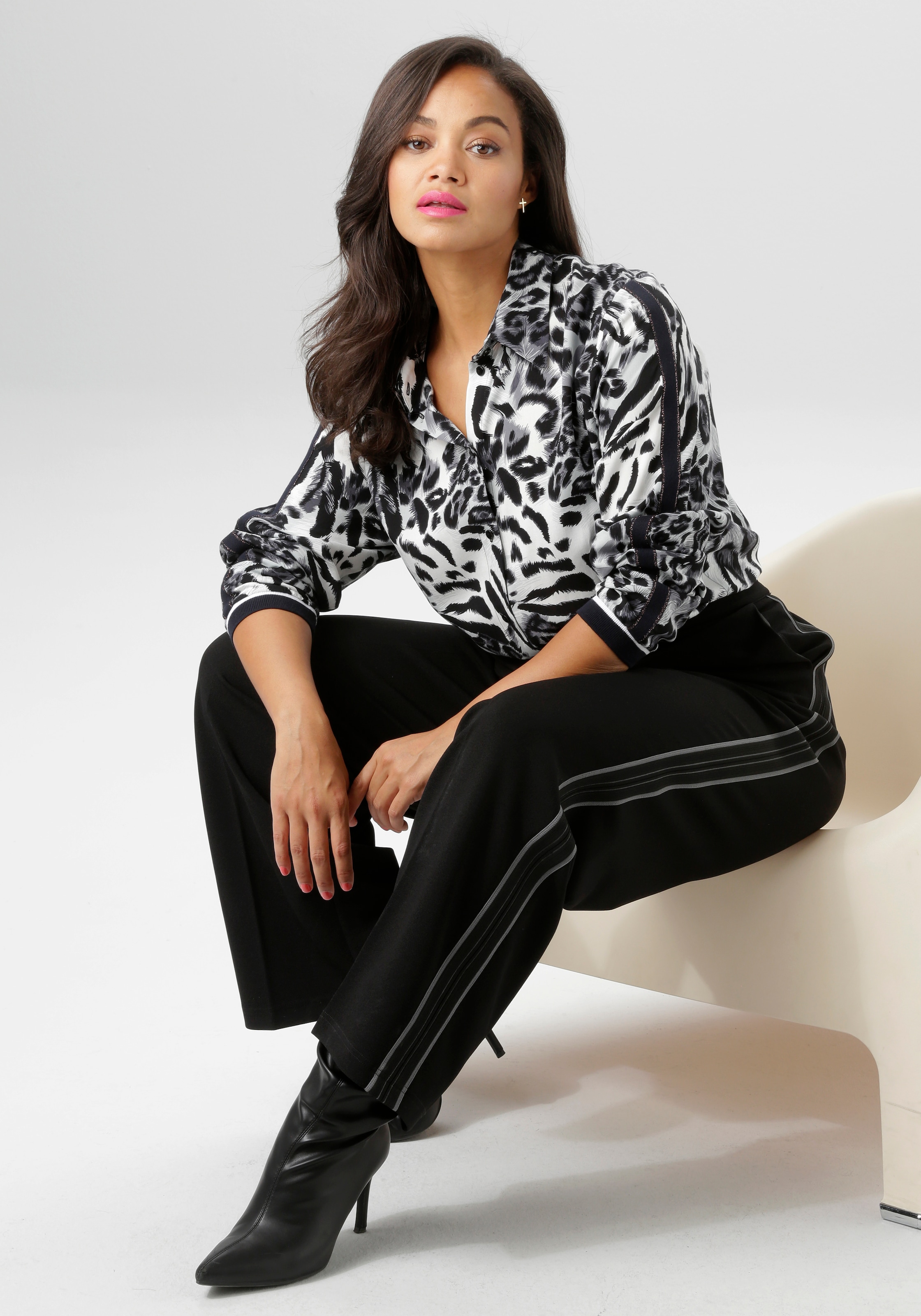 Aniston PLUS Hemdbluse , in trendigen Animal Dessin - NEUE KOLLEKTION