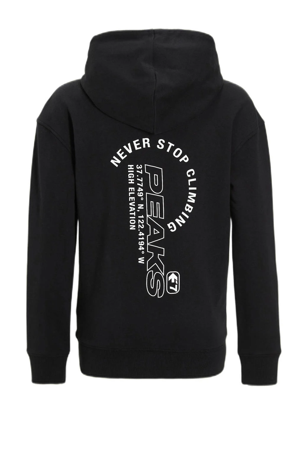 Me & My Monkey hoodie met printopdruk zwart