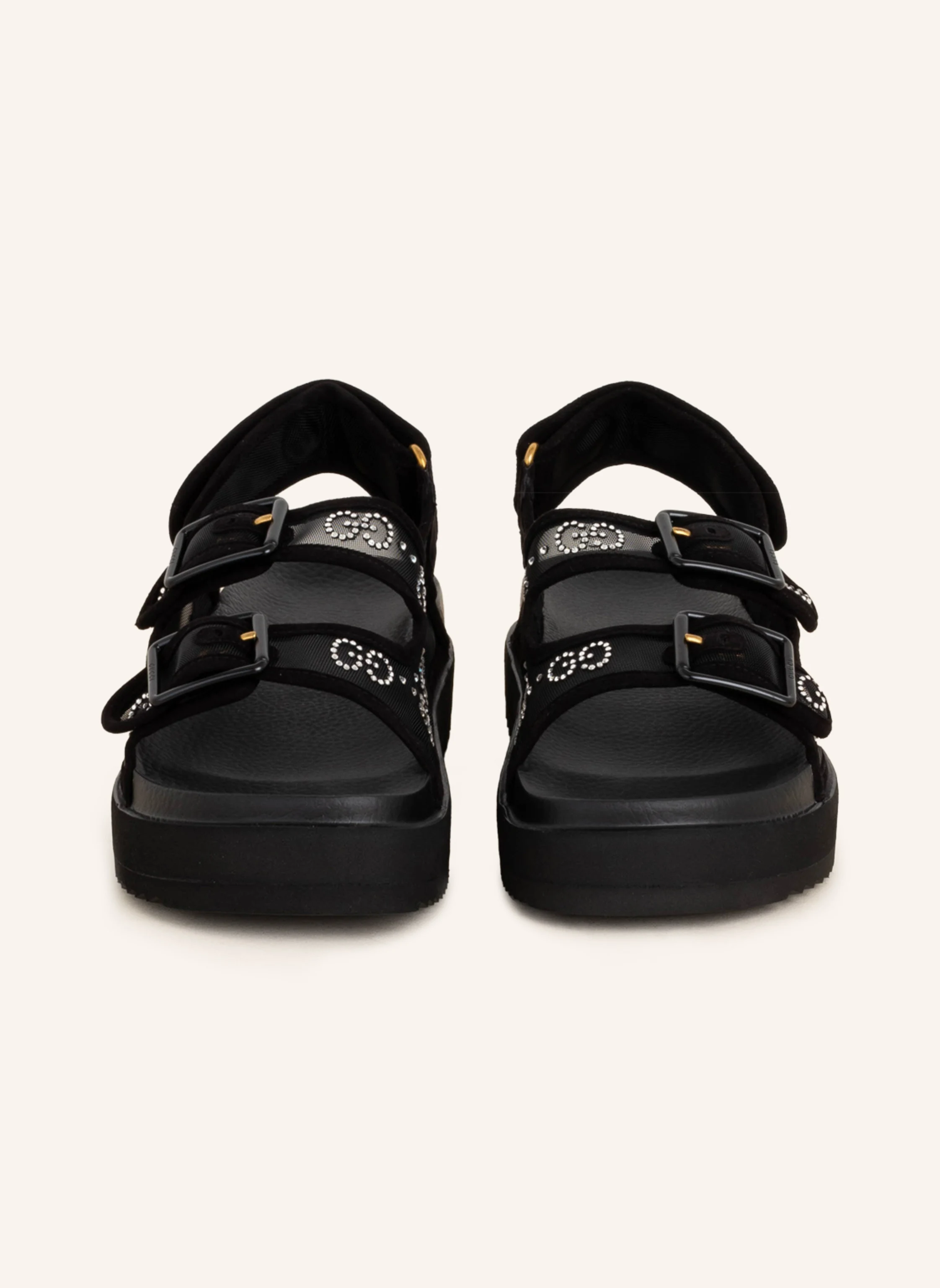 GUCCI Plateau-Sandalen mit Schmucksteinen