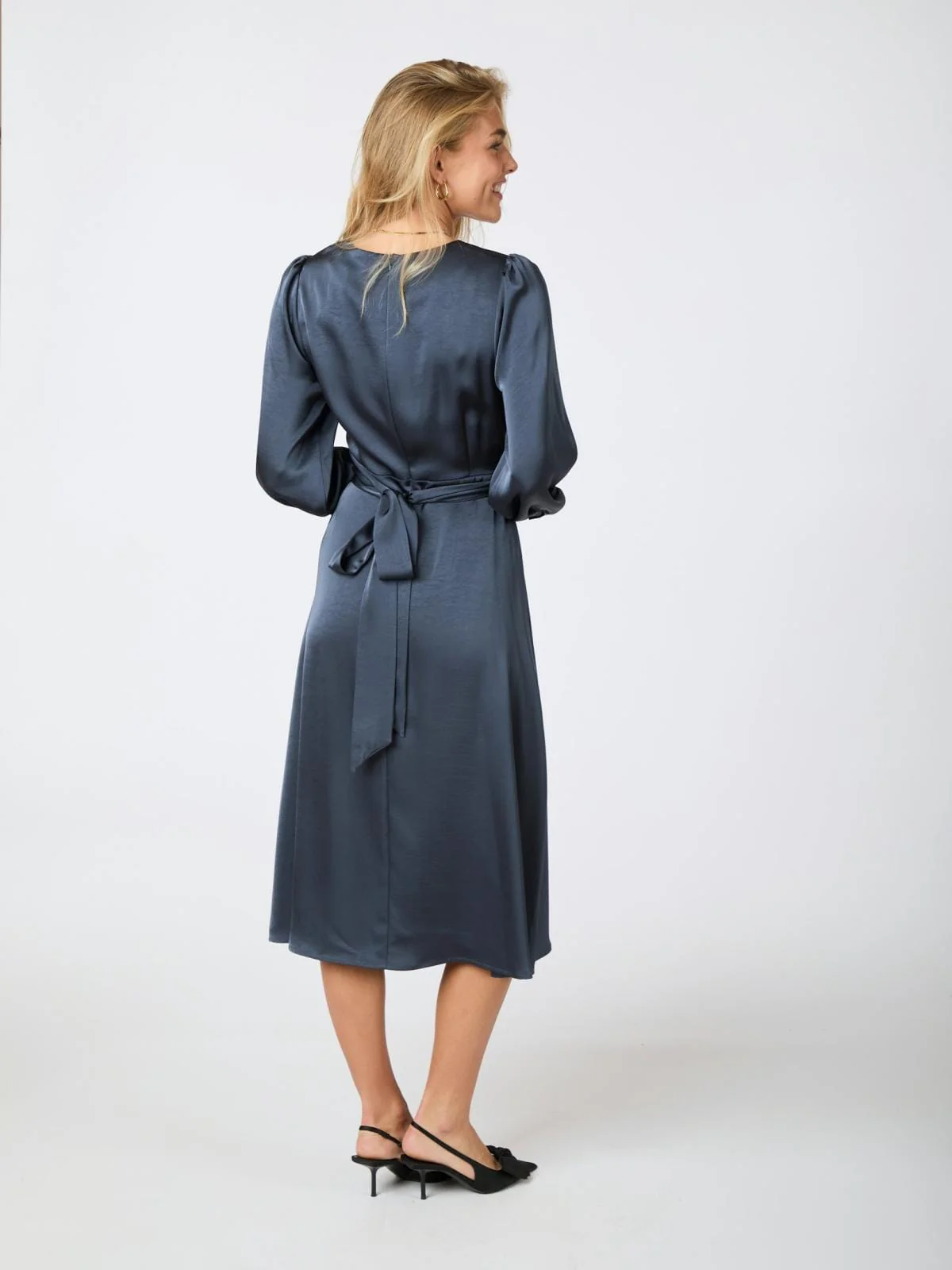 Neo Noir Rimini Heavy Sateen Dress midnight blue