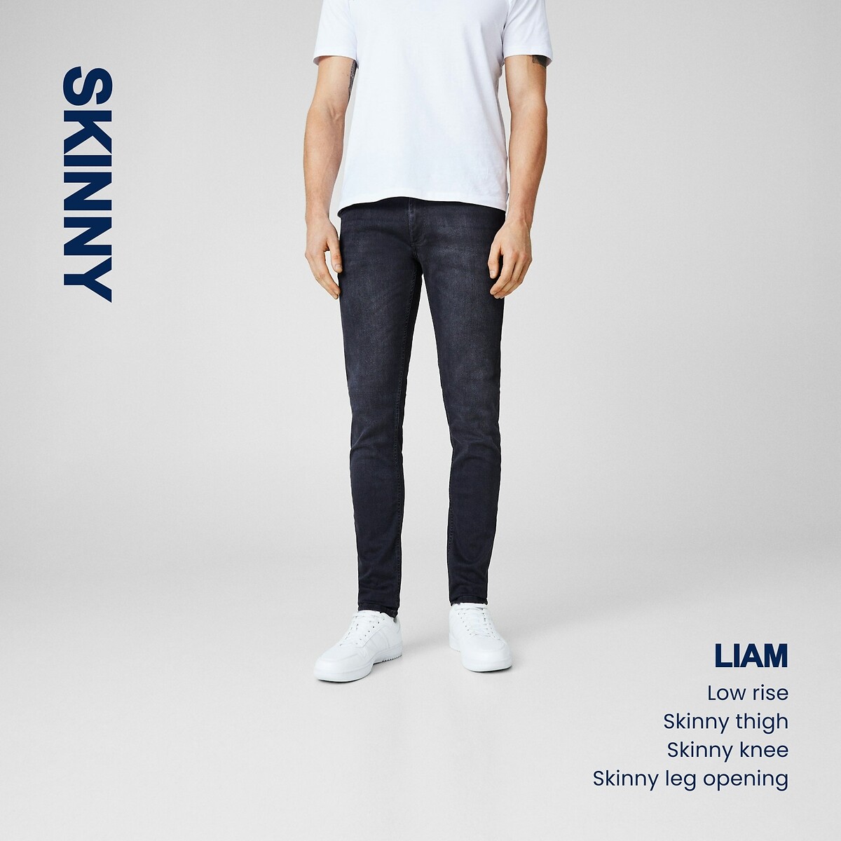 JACK & JONES<br>Calça jeans skinny stretch modelo Jjiliam Jjoriginal