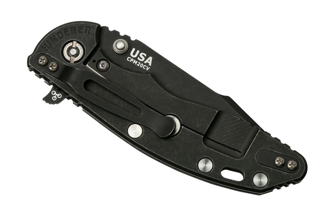 Rick Hinderer XM-18 3.5” Skinny Harpoon Spanto, Battle Black, Blue Black G10, zakmes