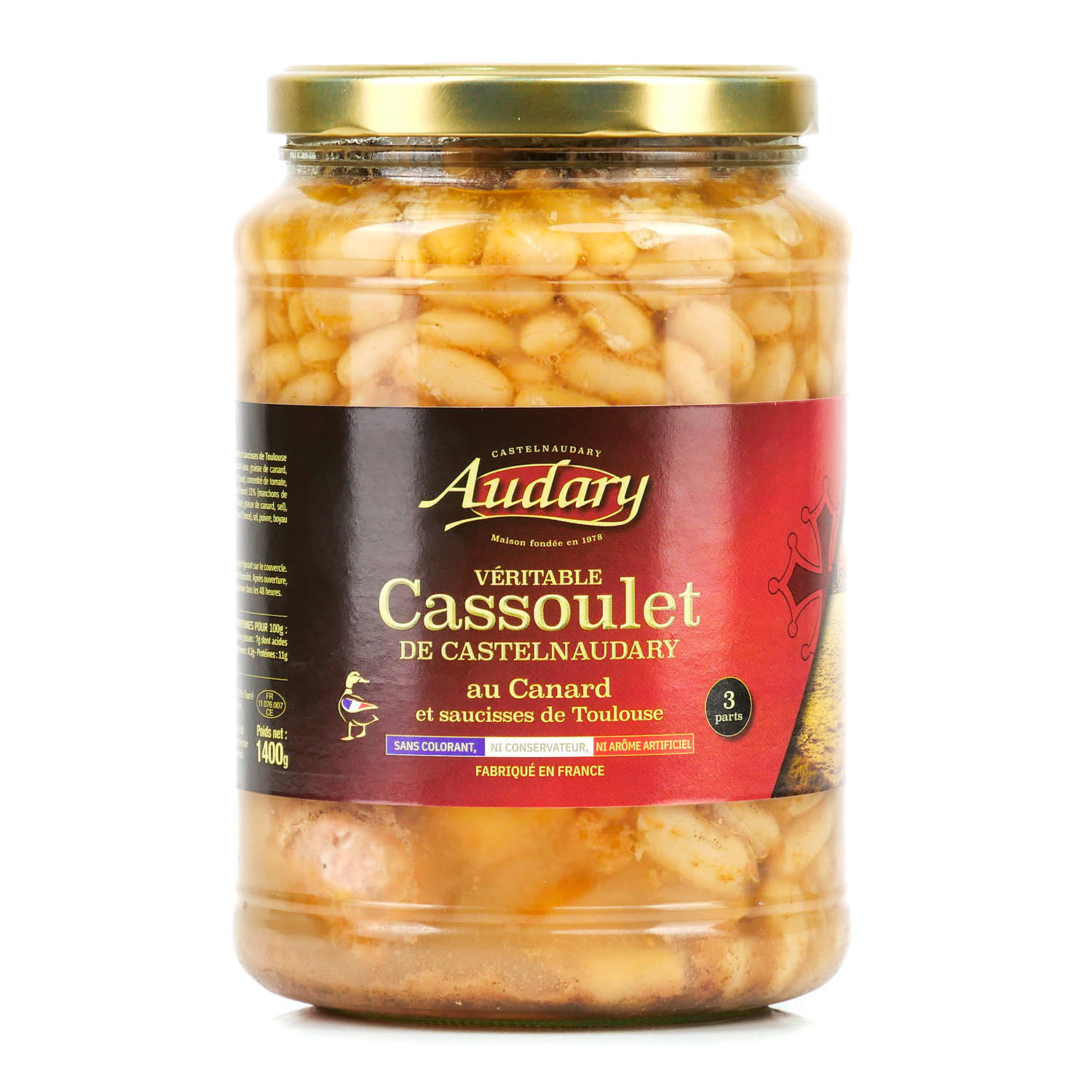 Cassoulet de Castelnaudary au canard et saucisses de Toulouse