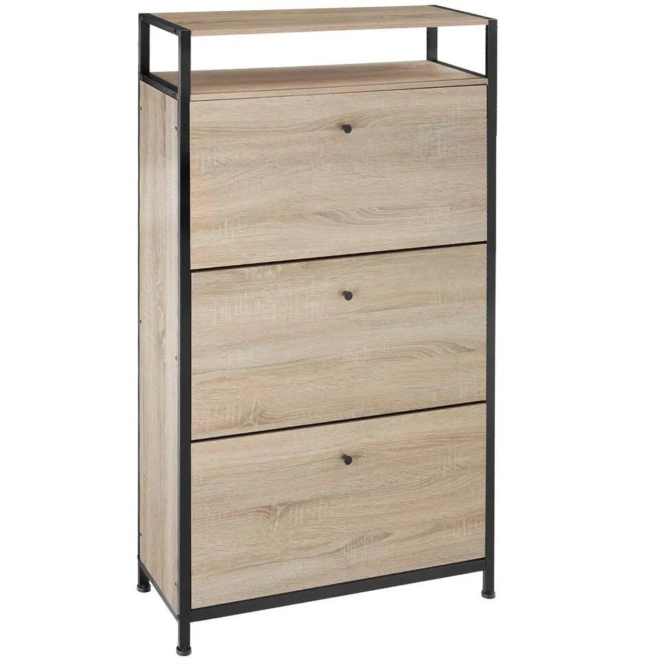 tectake Schoenenkast, Industrieel Licht Hout, Eiken Sonoma