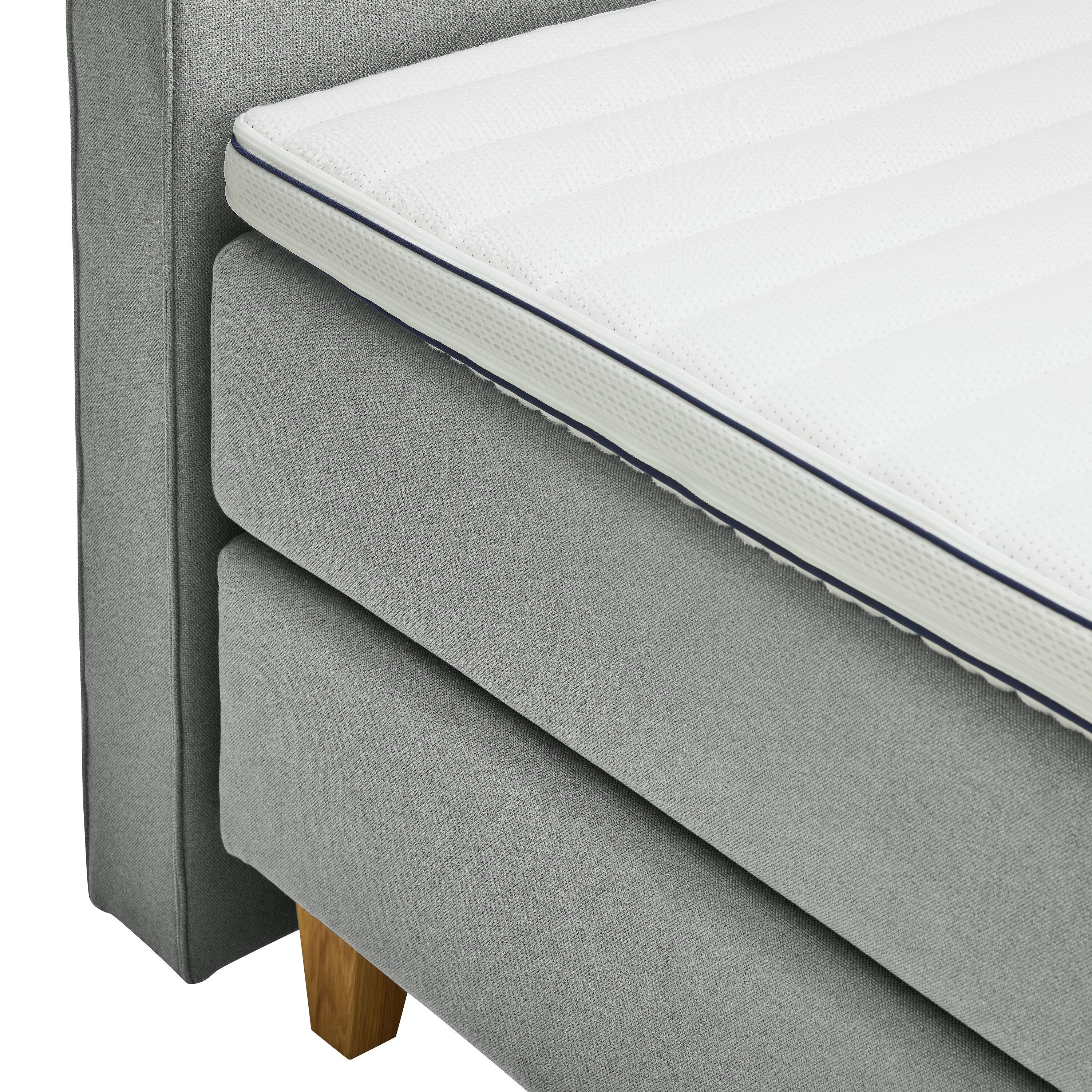 bico GOODNIGHT Boxspringbett - Grau / B: 160.0 cm x T: 200.0 cm