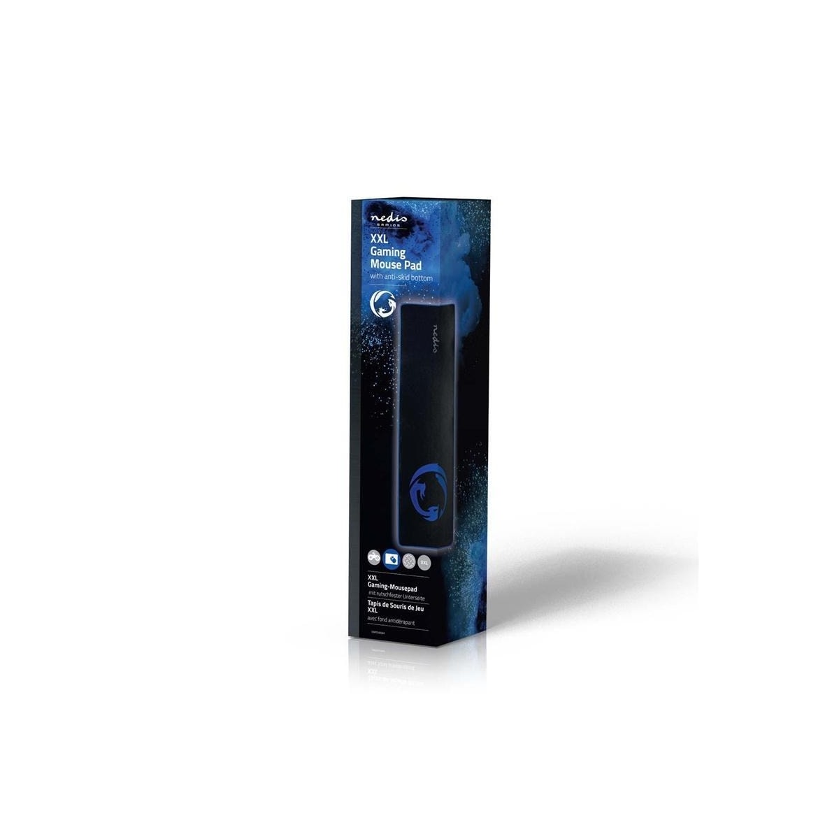 Nedis Gaming musematte | Gummi / Mikrofiber | Sort