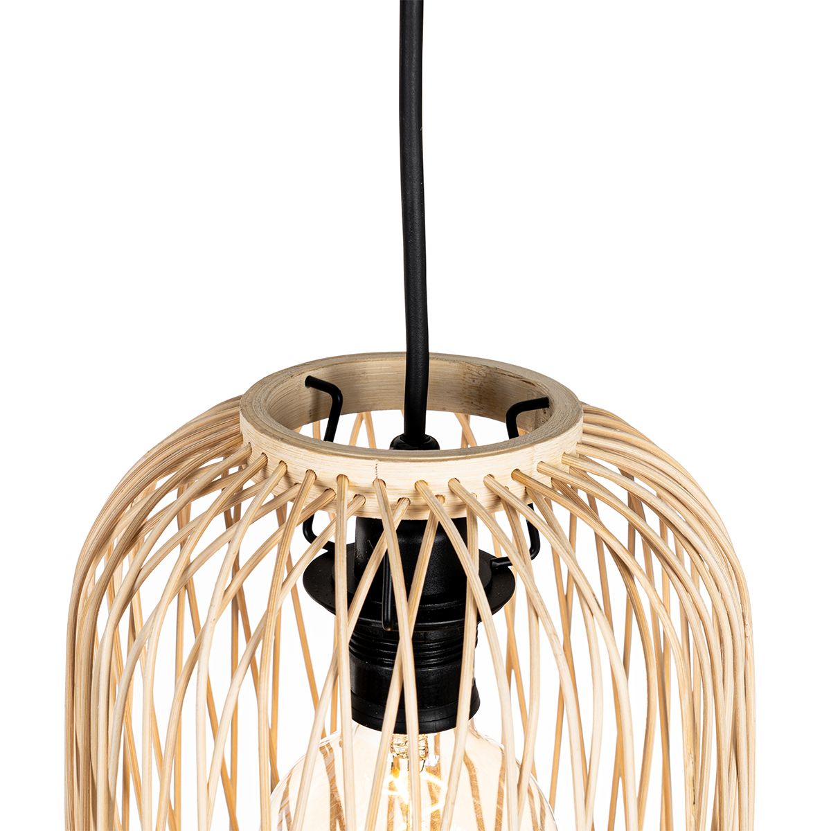 Landelijke buiten hanglamp rotan 3-lichts - Calamus