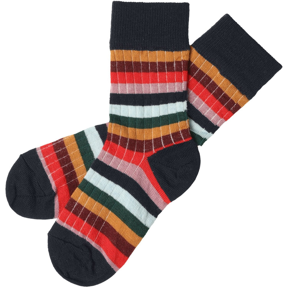 Køb FUB Dark Navy/Multi Stripe 2-Pak Classic Stripe Strømper