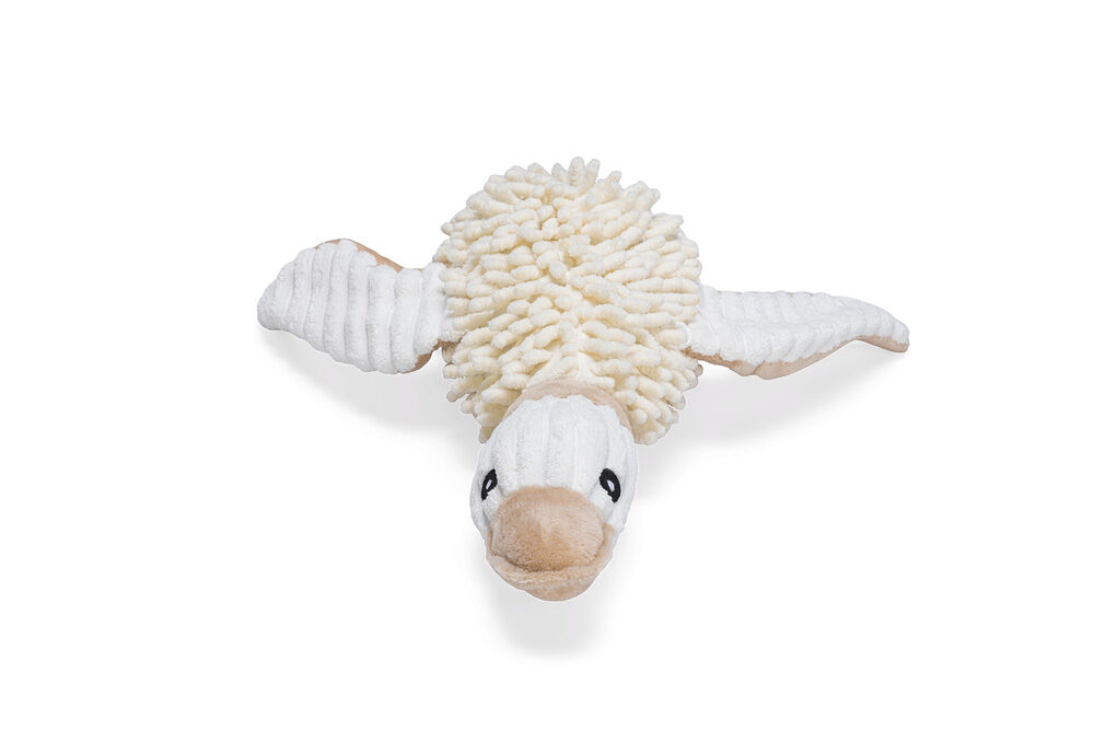 Beeztees Eco Eend Jago - Knuffel - Hondenspeelgoed - Beige - 42x16x11 cm