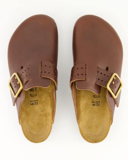 Birkenstock Boston Bold Gap Pantoletten in Braun