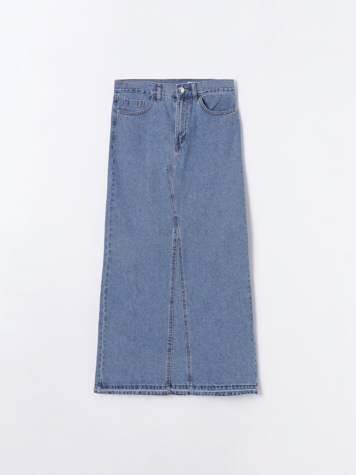 Saia longa jeans - Índigo