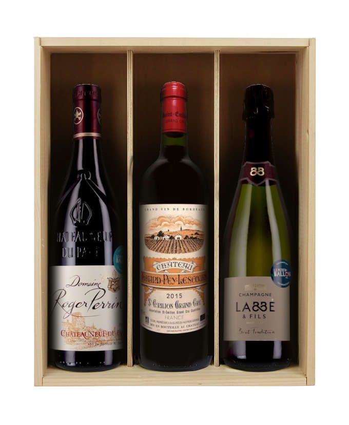 Tour de France des Cuvées Prestiges - 3 bouteilles & caisse bois