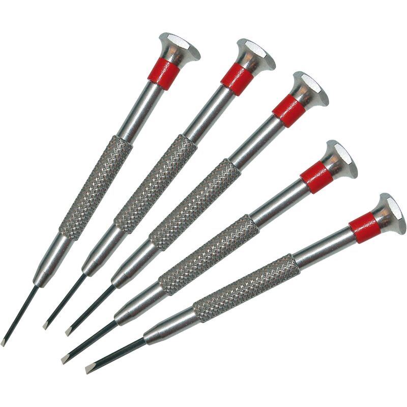 Tournevis de précision STANLEY  tête plate -  pochette 5 pièces