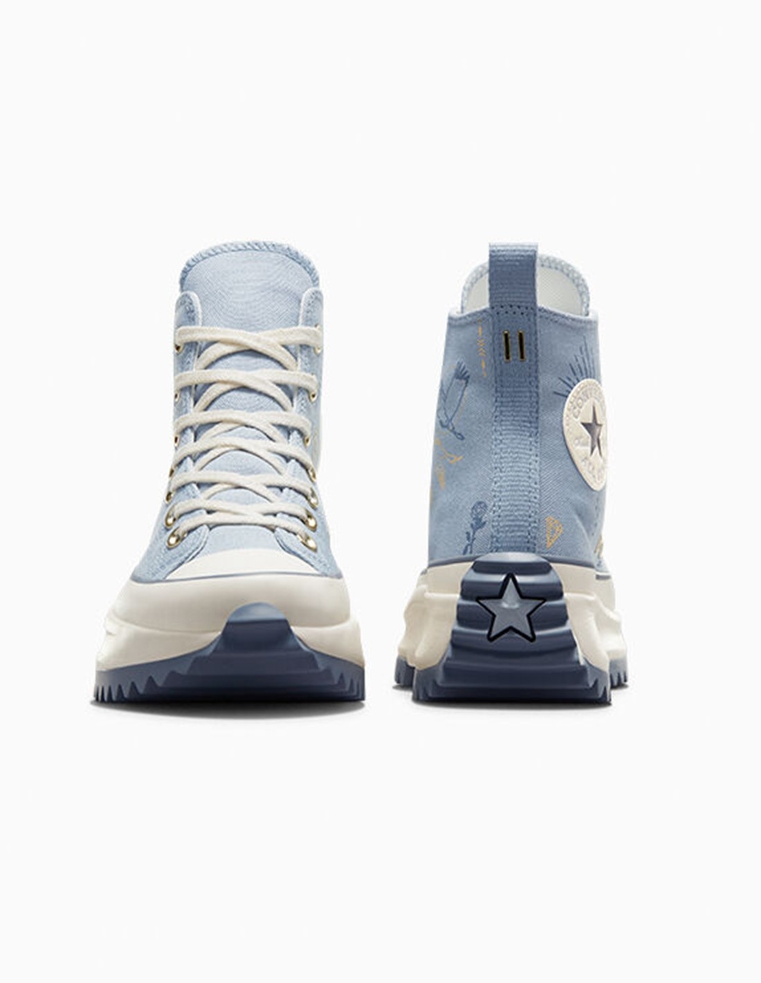 converse Sneakers femme run star hike hi heirloom silver