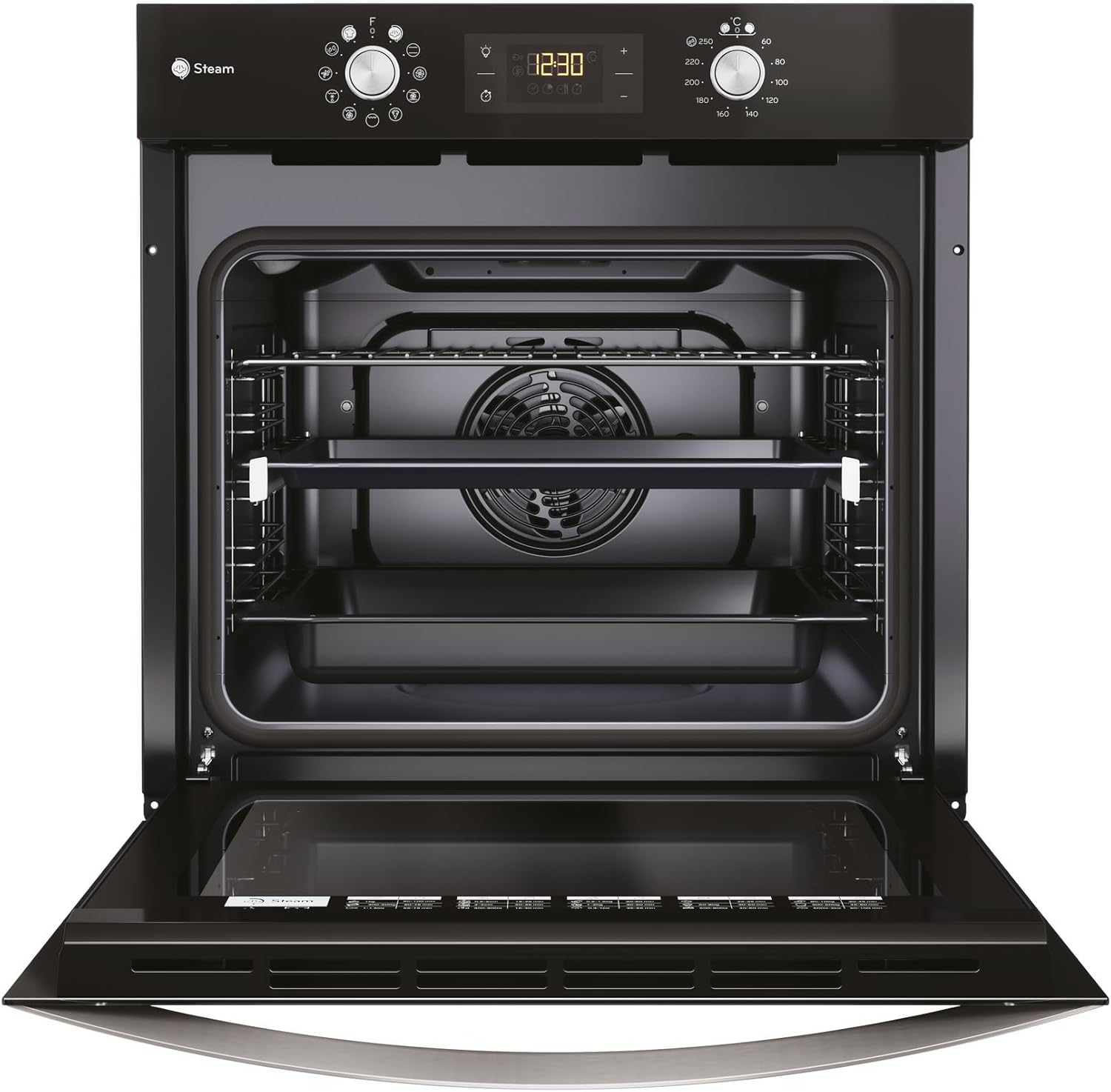 Privileg PBWK3 JH8S BLG Einbau-Backofen mit Hydrolyse und Dampffunktionen/ 71 l/Hydrolyse/CLICK und CLEAN/Multi-Level-Kochen/Pizzafunktion/Freasy Cook