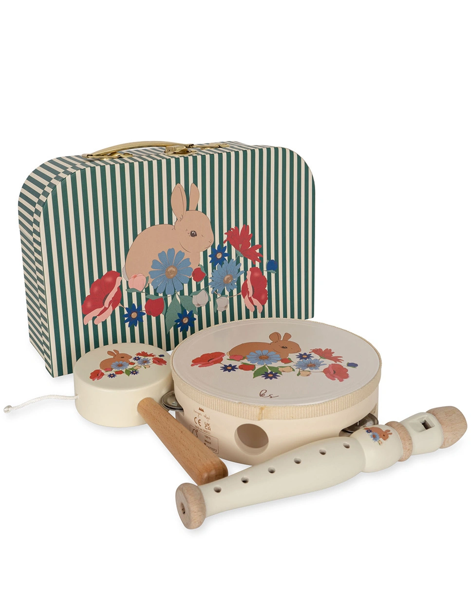 Holz-Musikinstrumente BUNNY 3-teilig