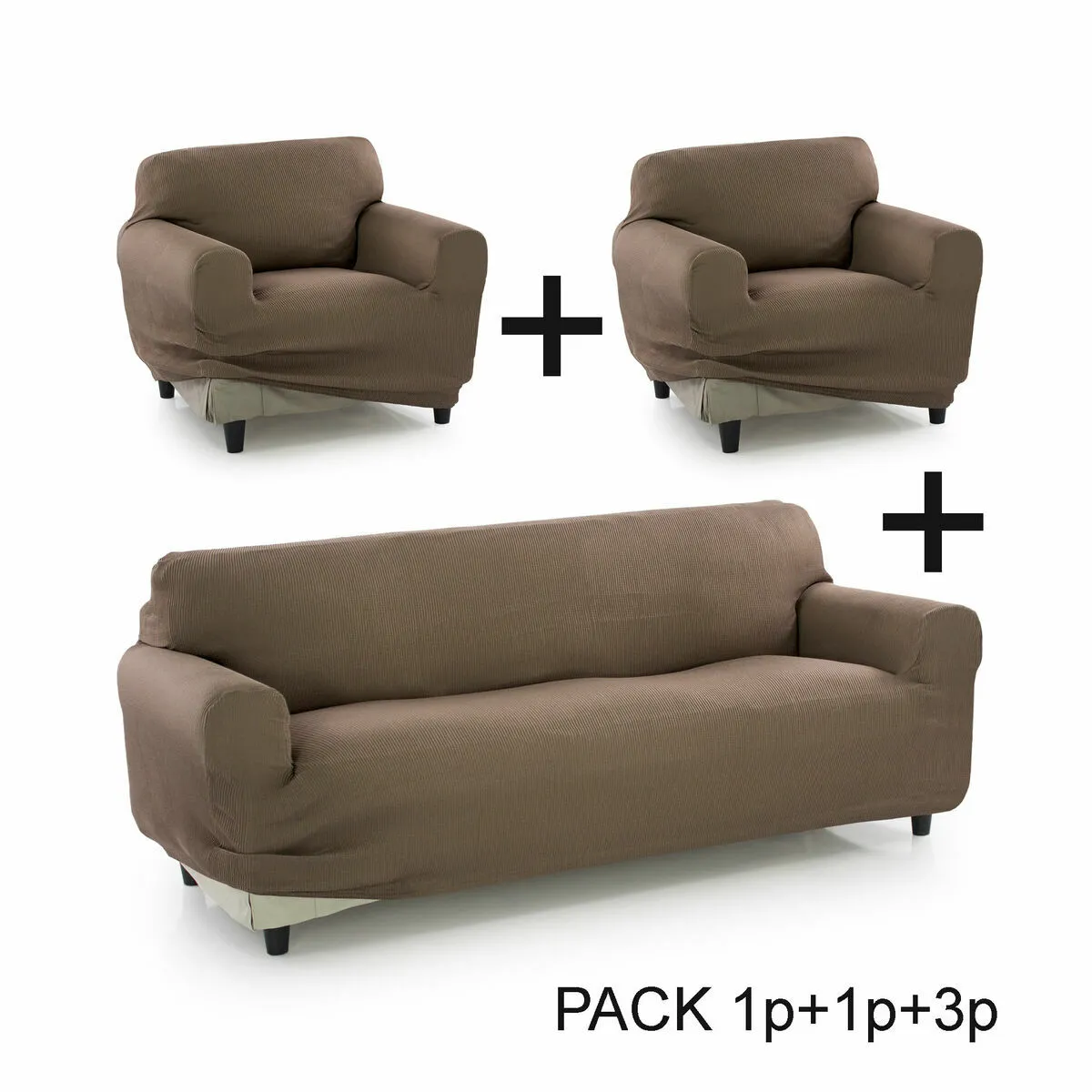 Sofakover Housse de canapé Pocket Trio Romeo 3 Unités - Daim