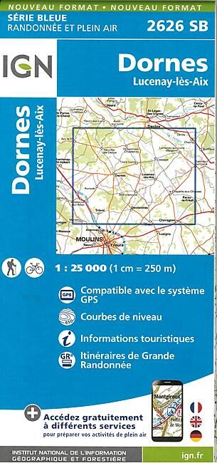 IGN - 2626 SB DOMES LUCENAY LES AIX 1 25 000