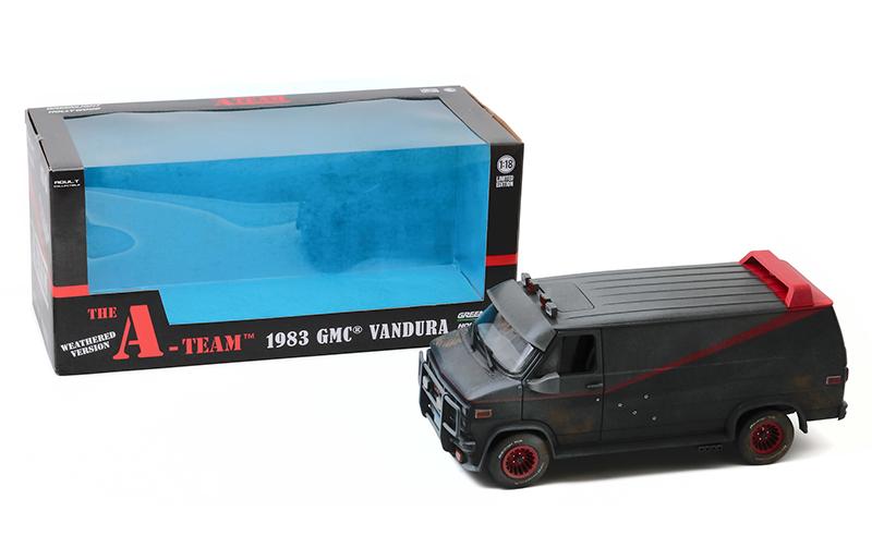 GMC Vandura 1983 A-Team, Weathered 1:18<br>A-Team Van 1983 GMC Vandura Sammlermodell