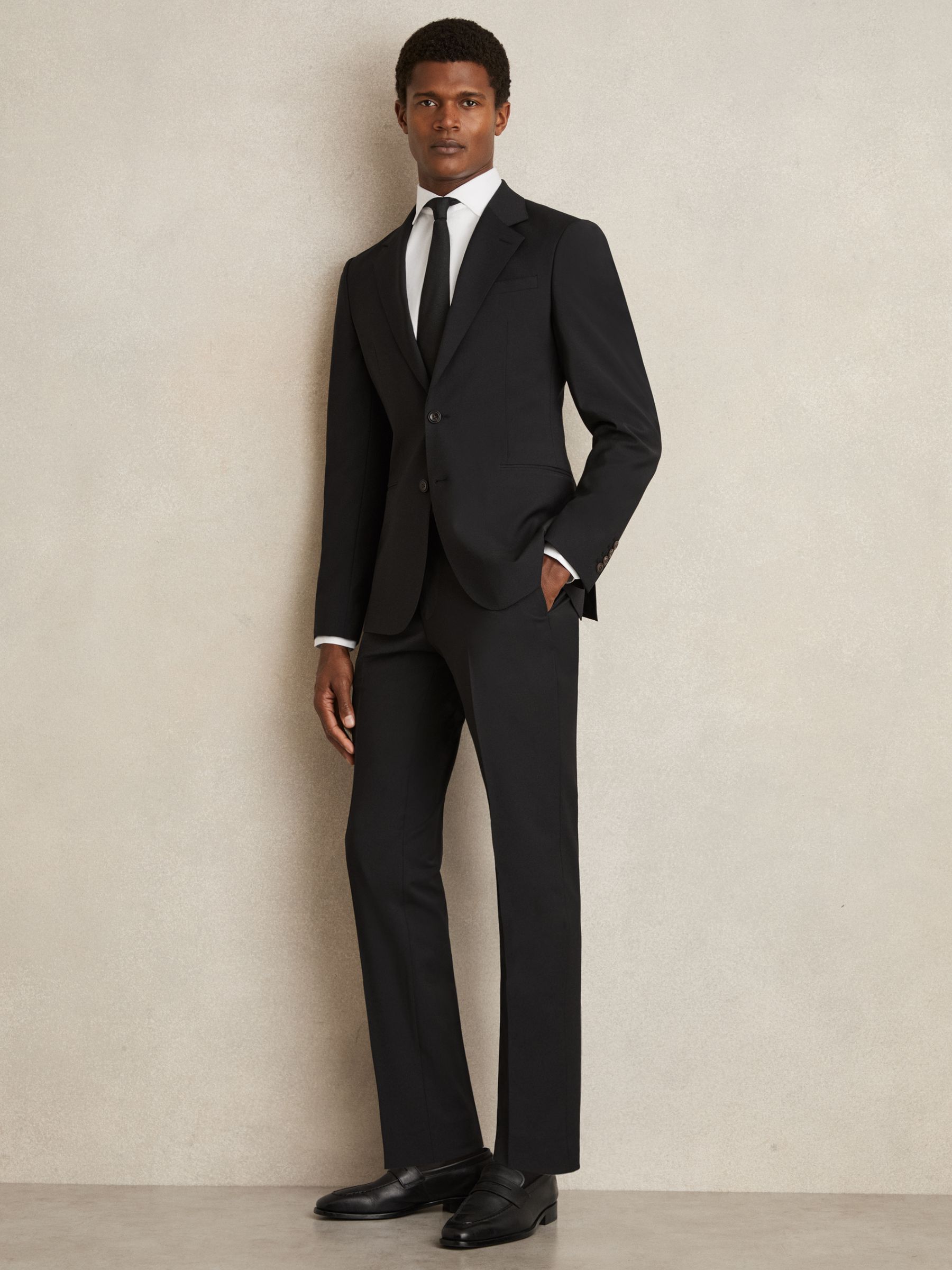 Wit - Normale Pasvorm - Reiss Storm Cotton Double-Cuff Shirt