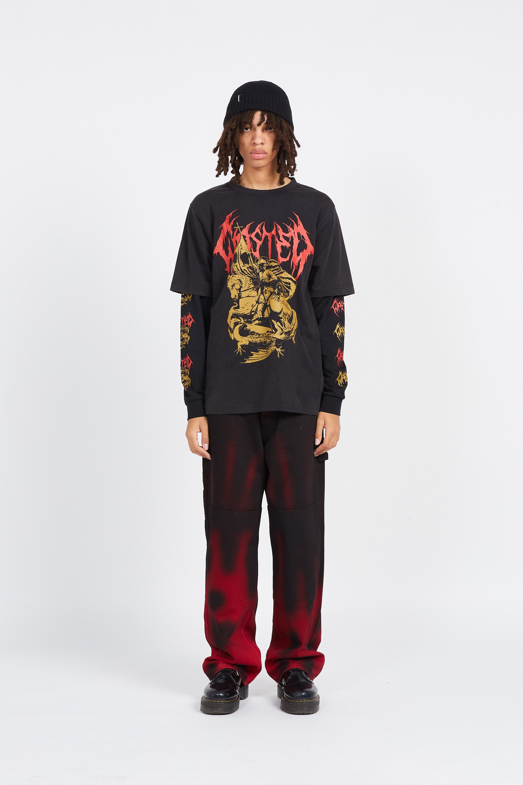 WASTED T-shirt T-AGE KNIGHT Noir