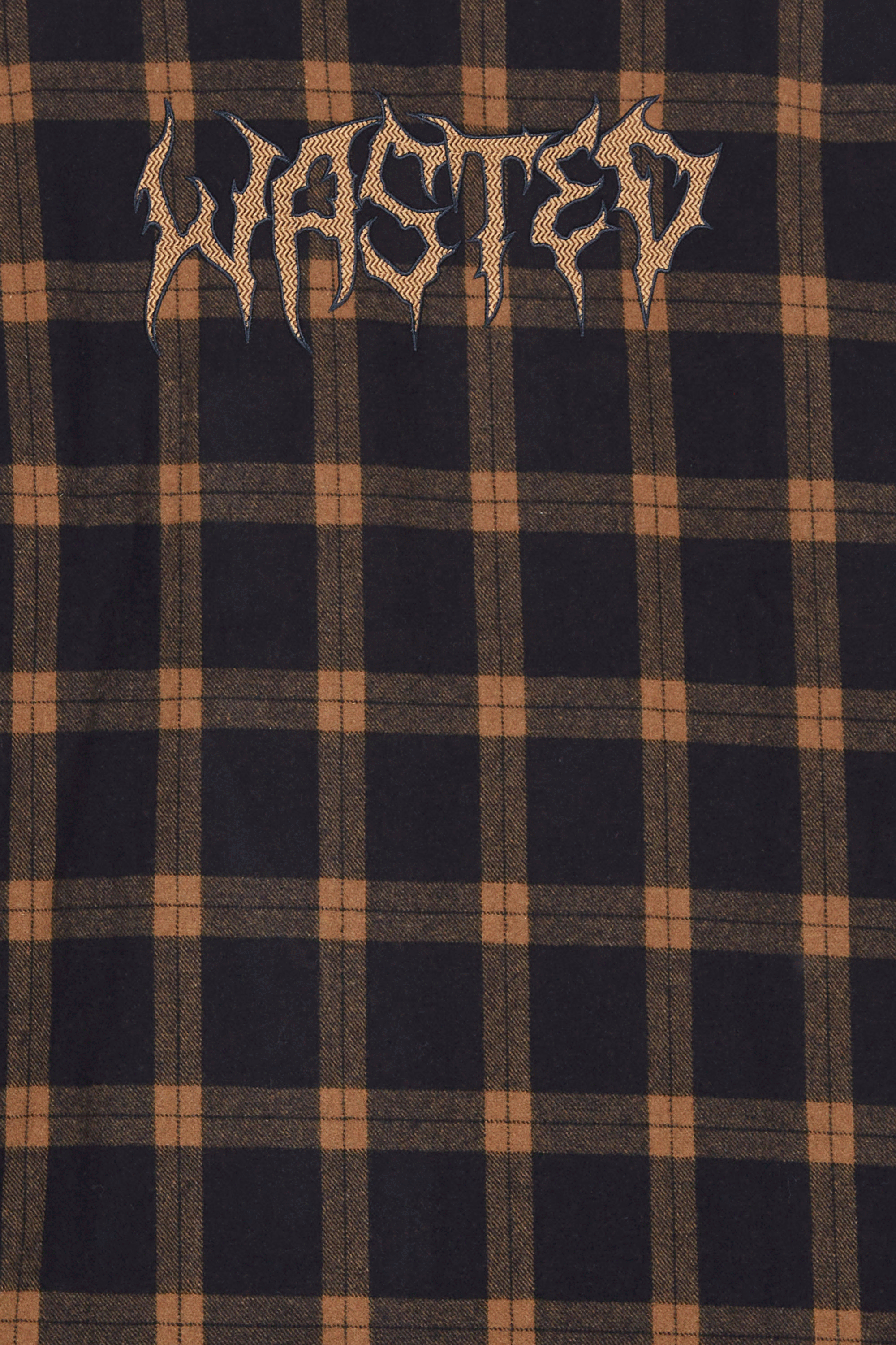 WASTED Veste SHIRT ZIP FEELER CHECK Marron