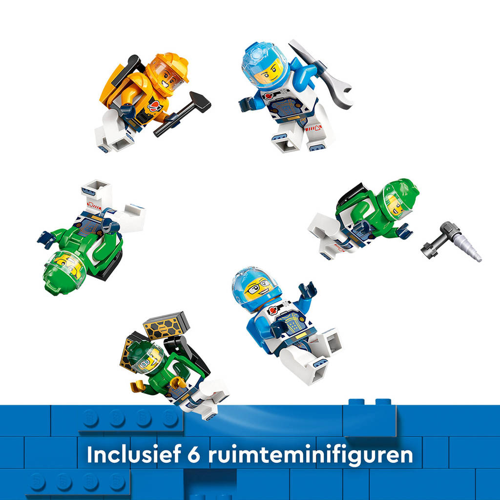 Uitgebreide leuke setModulair ruimtestation Ruimteschip Speelgoed voor Kinderen vanaf 7 jaar 60433