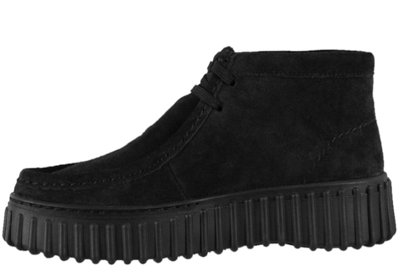 CLARKS TORHILL MOSS STØVLE I SORT RUSKIND