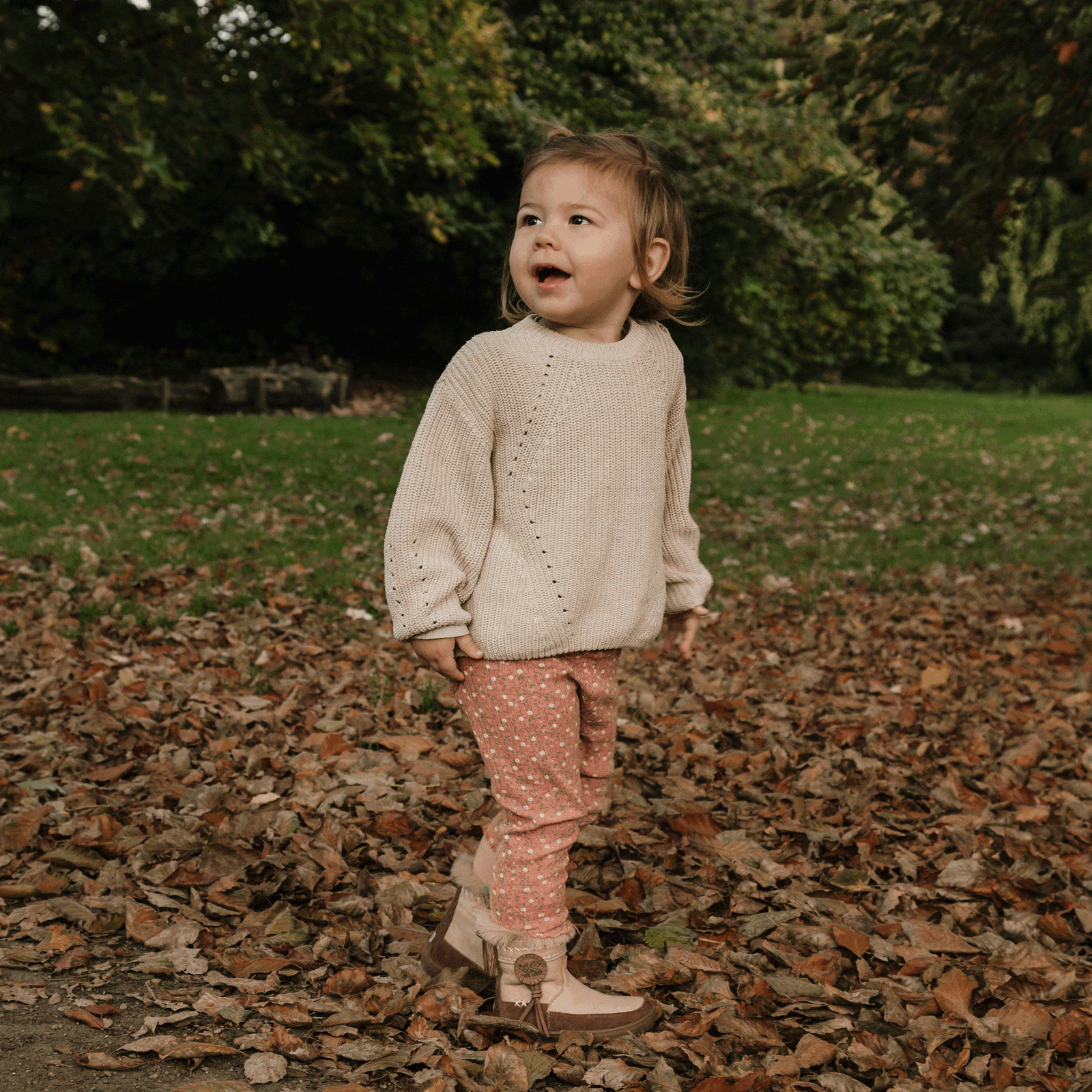 Shoesme taupe laarsje met fluffy voering Microleer, Suède | Sale