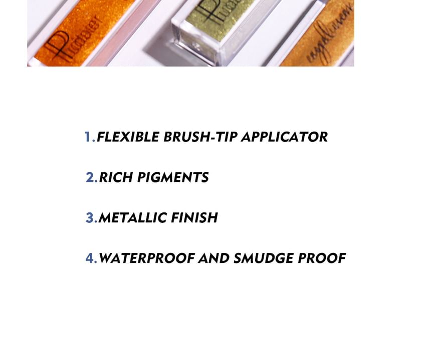 Pudaier - Waterdichte Metallic Vloeibare Eyeliner - 12 Kleuren