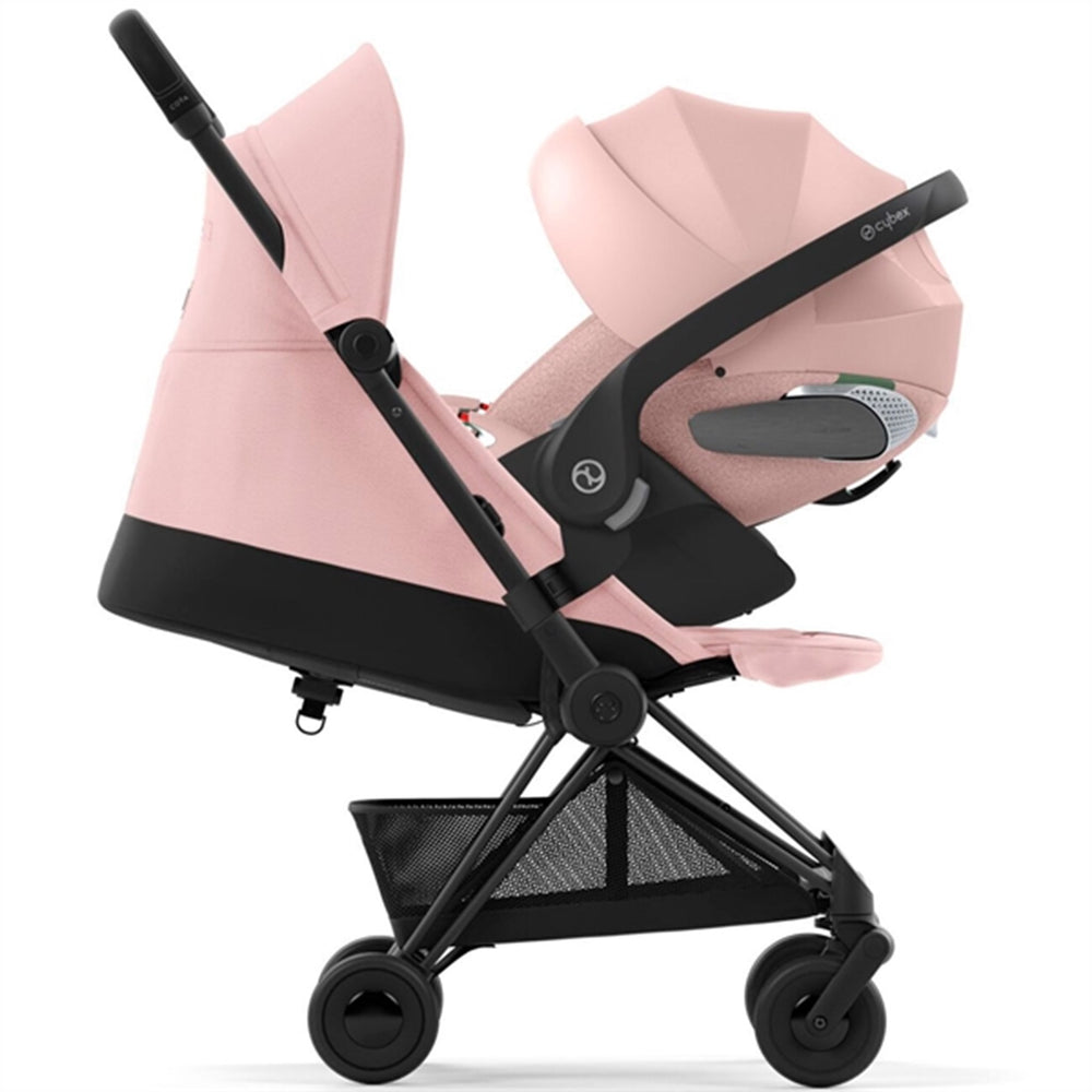 Coya Klapvogn Matt Black Peach Pink