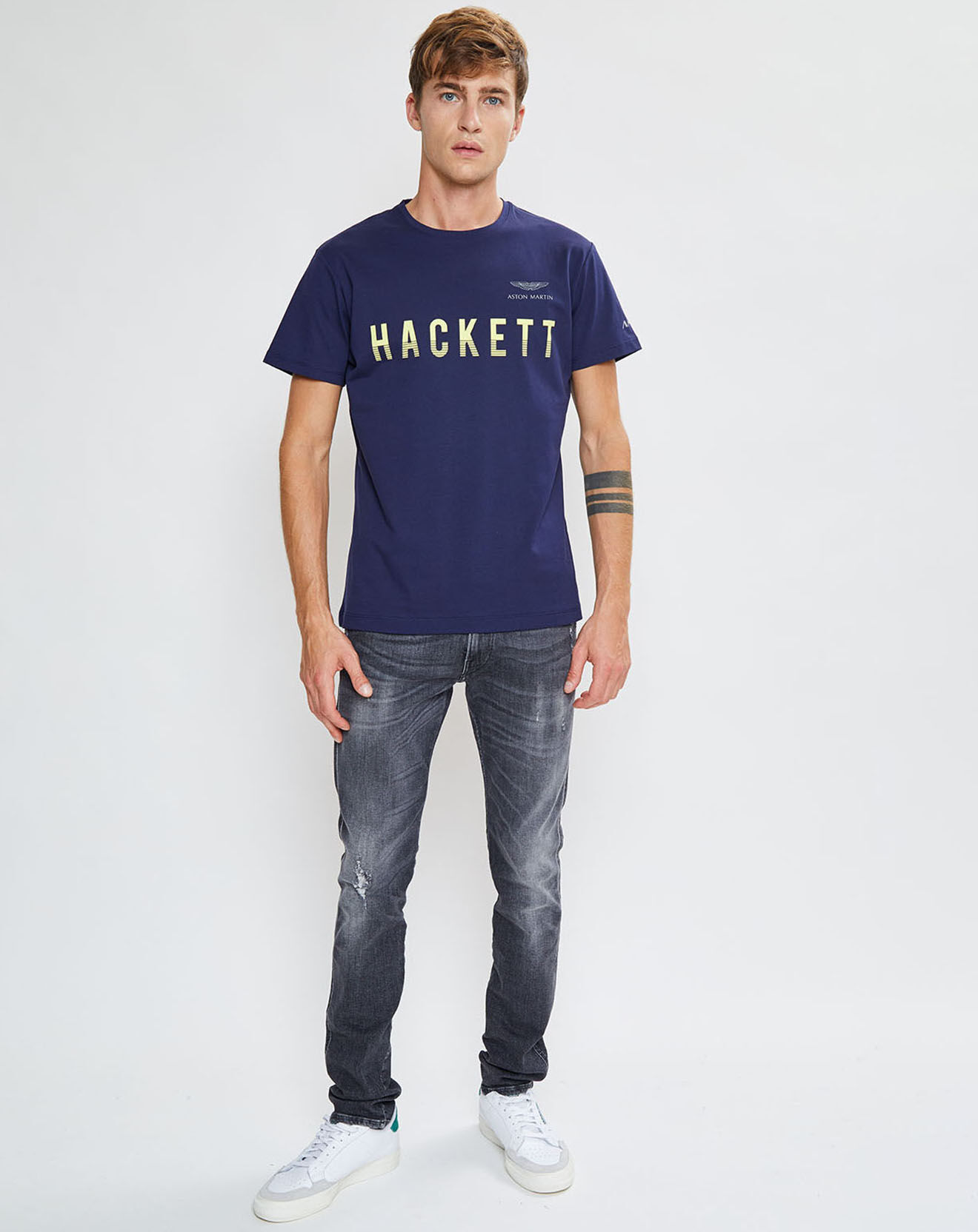 Hackett London T-Shirt Logo Aston Martin Racing bleu
