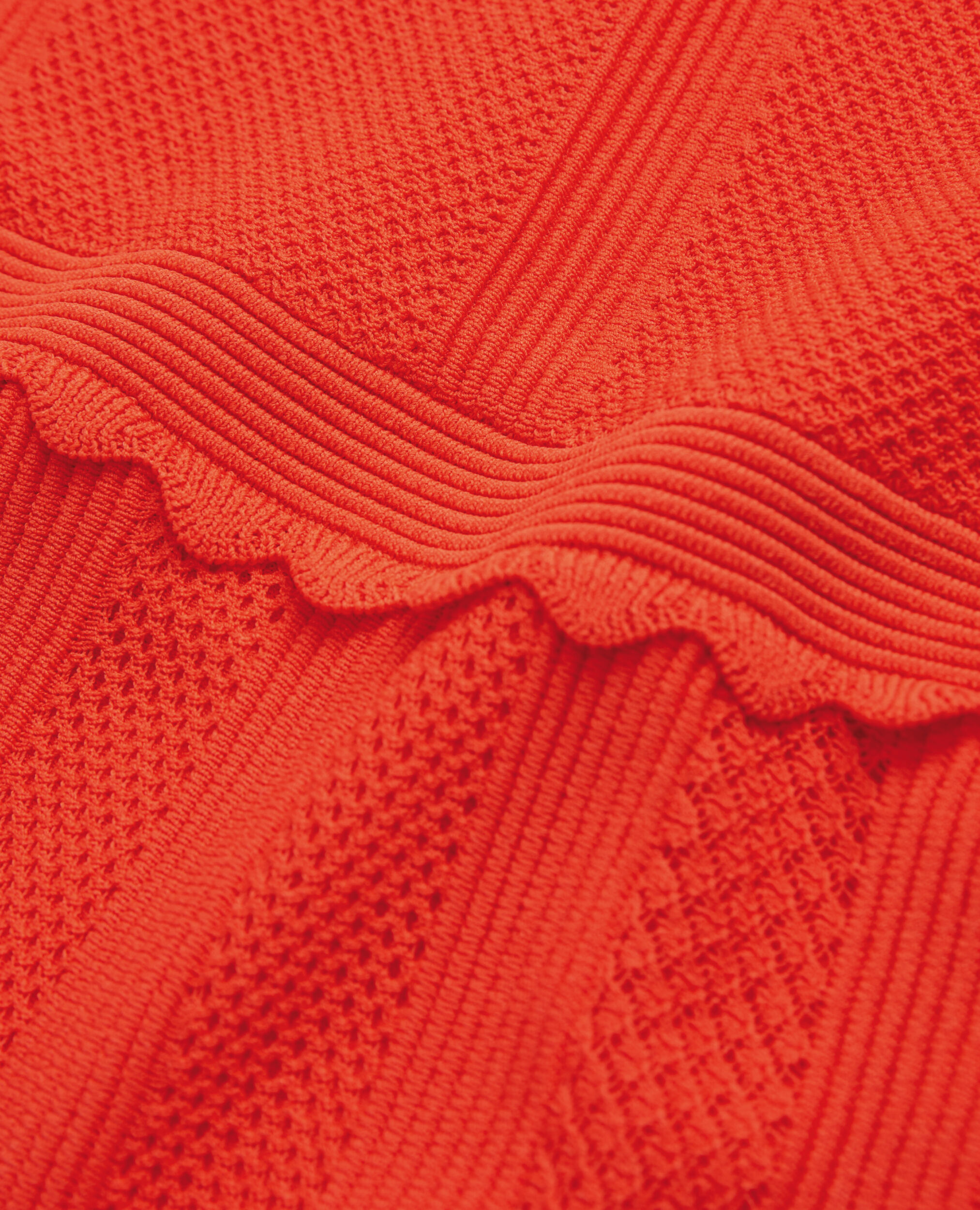 Robe longue orange en maille