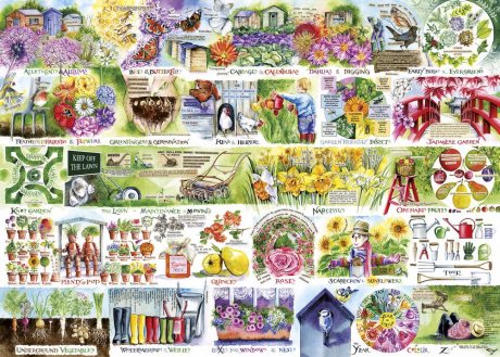 Wellies and Wheelbarrows 1000 piece jigsaw puzzle (Jigsaw)