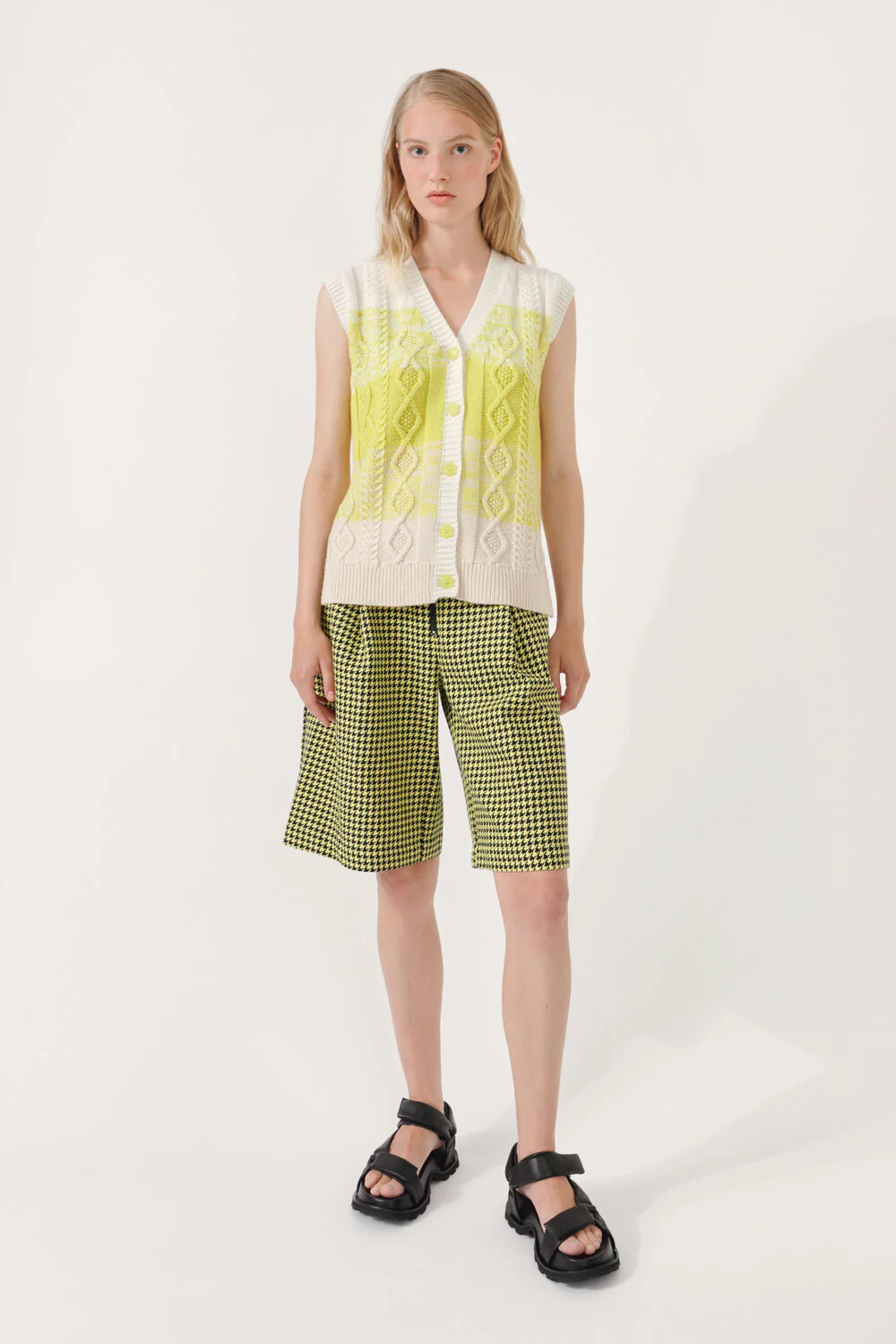 Baum und Pferdgarten  Natasja shorts - Yellow Black Houndstooth