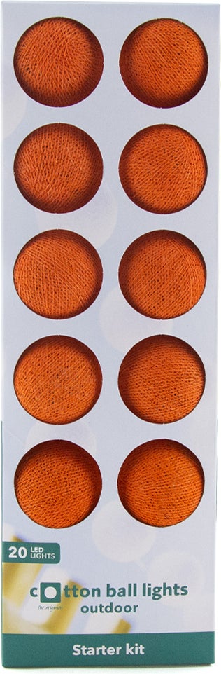 Cotton Ball Lights lichtsnoer Holland starter kit oranje 7,4 m met 20 lampen
