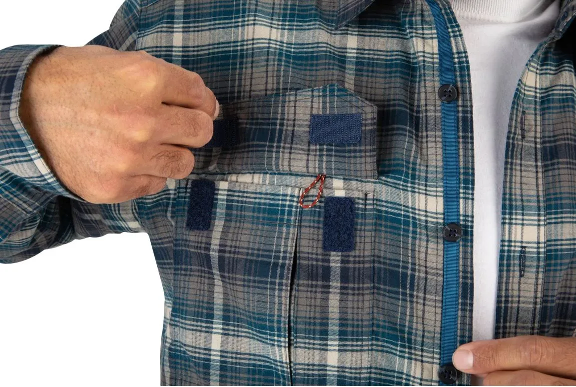 Simms Simms Coldweather Shirt Hickory Asym Ombre Plaid
