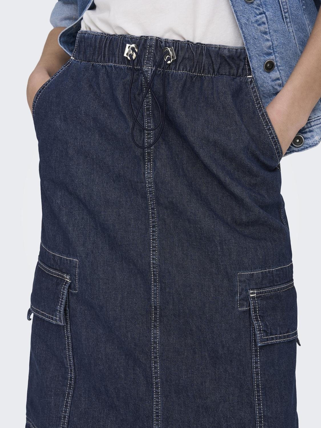 ONLSKYLAR Jeansrock Dark Blue Denim