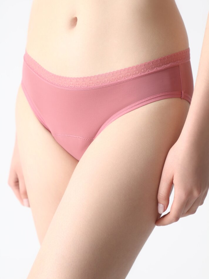 Pacote com 2 calcinhas menstruais de microfibra - Rosa