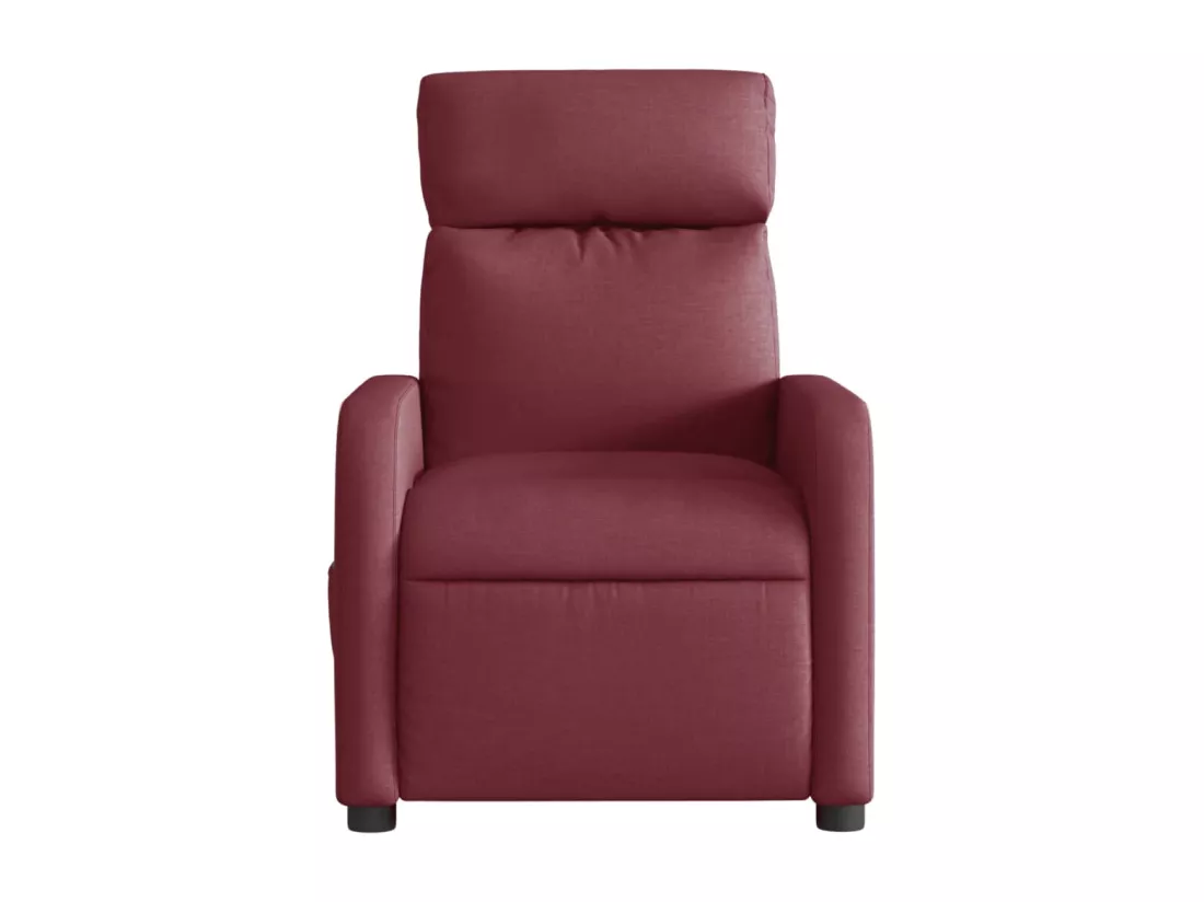 Fauteuil massant inclinable électrique Rouge bordeaux Tissu