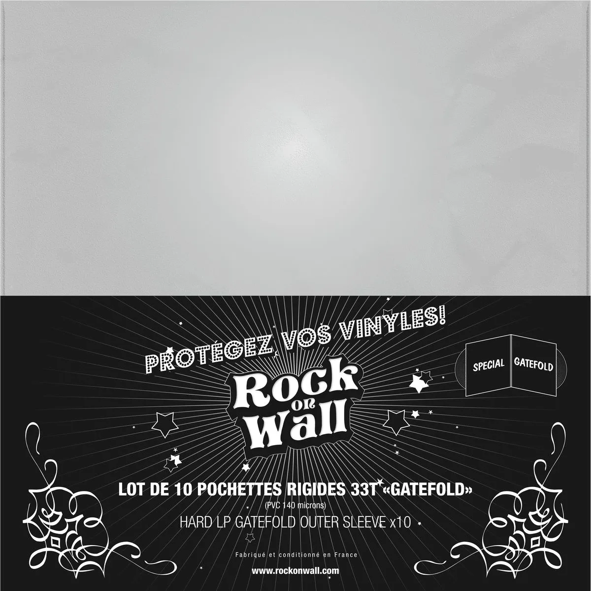Rock on Wall Pochette rigide 33T Gatefold (lot de 10) Pochettes vinyles