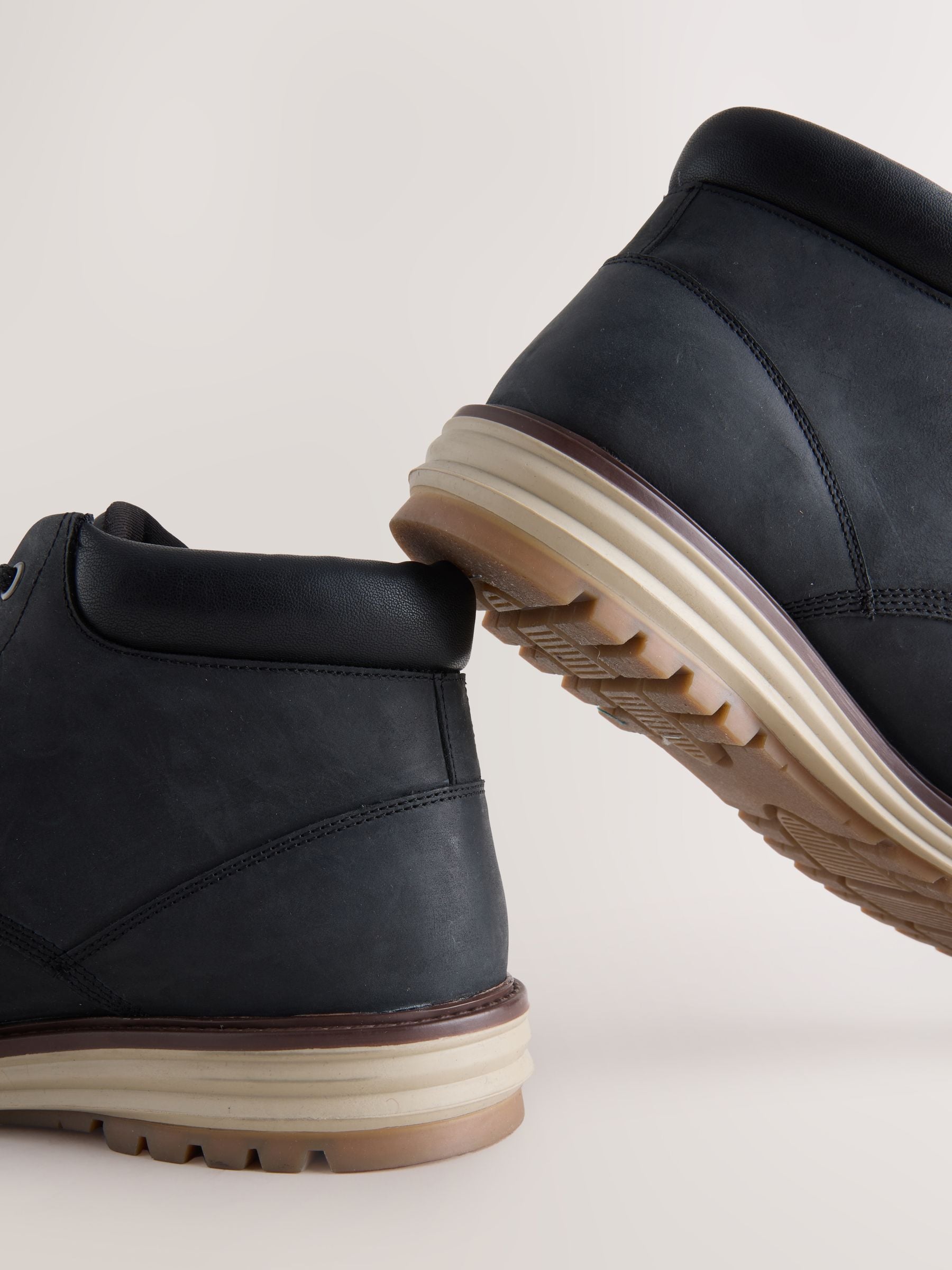 Zwart - Leren hoge schoenen