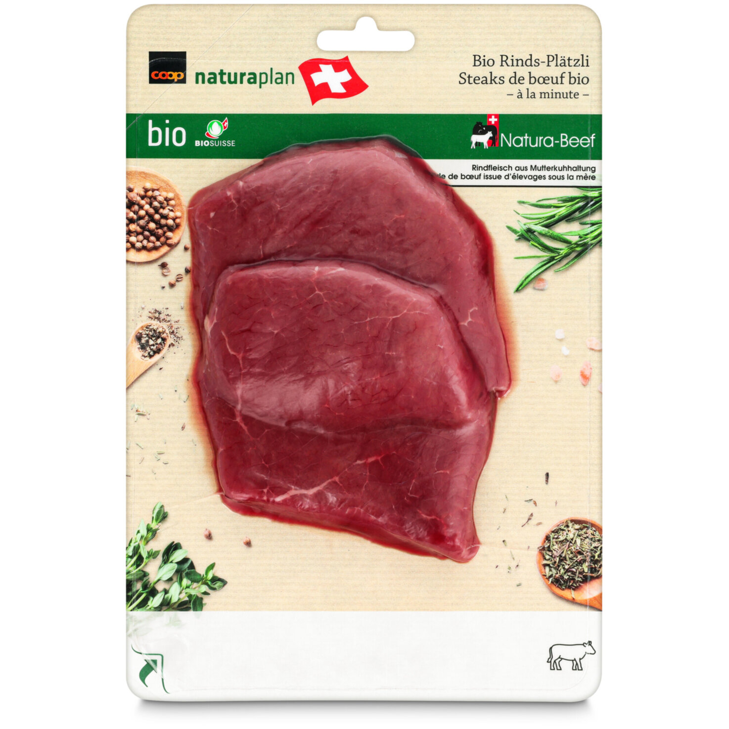 Naturaplan Bio Natura-Beef Plätzli - à la minute ca. 200g