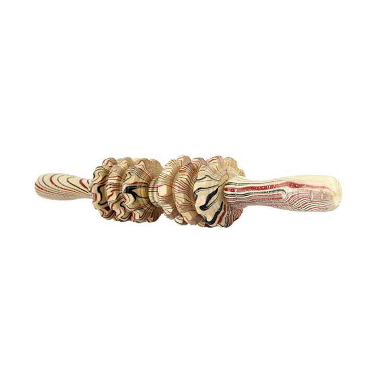 (34cm) Madero Holz Rolle Fitness Selbstmassage Rolle zur Entspannung - Beige