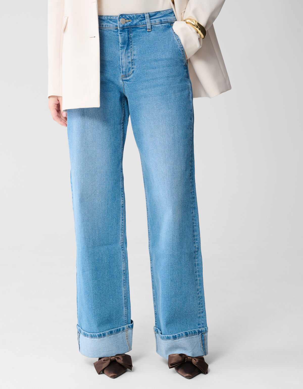 Classic Wide Leg Fit Jeans Lichtblauw